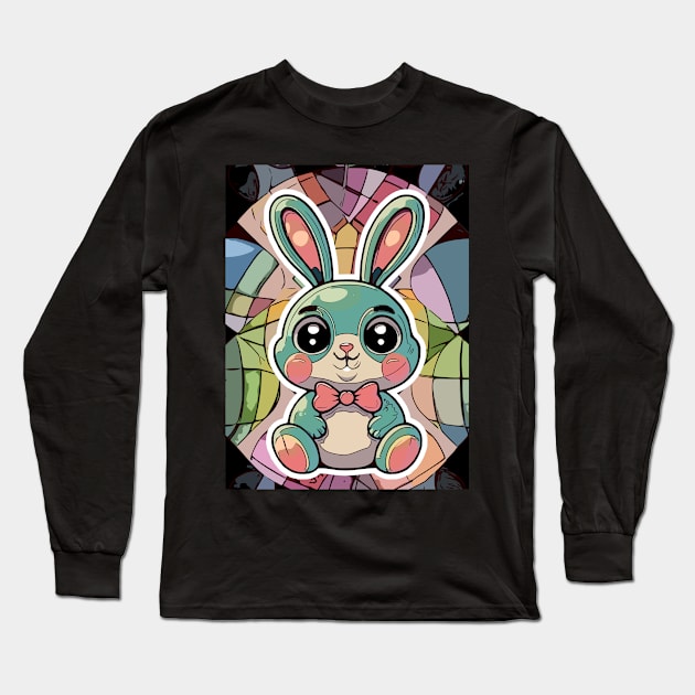 Happy Easter Bunny Long Sleeve T-Shirt by Tezatoons